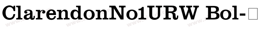ClarendonNo1URW Bol字体转换